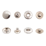 Кнопка 'Таблетка' 15мм цв.металл + ответ.части Альфа 15 мм металл, 50 шт/упак NEW STAR