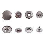 Кнопка 'Таблетка' 15мм цв.металл + ответ.части №54 12,5 мм металл, 50 шт/упак NEW STAR