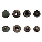 Кнопка Альфа (S-образная) 15мм шляпка пластик + ответные части металл (уп.~72шт) NEW STAR